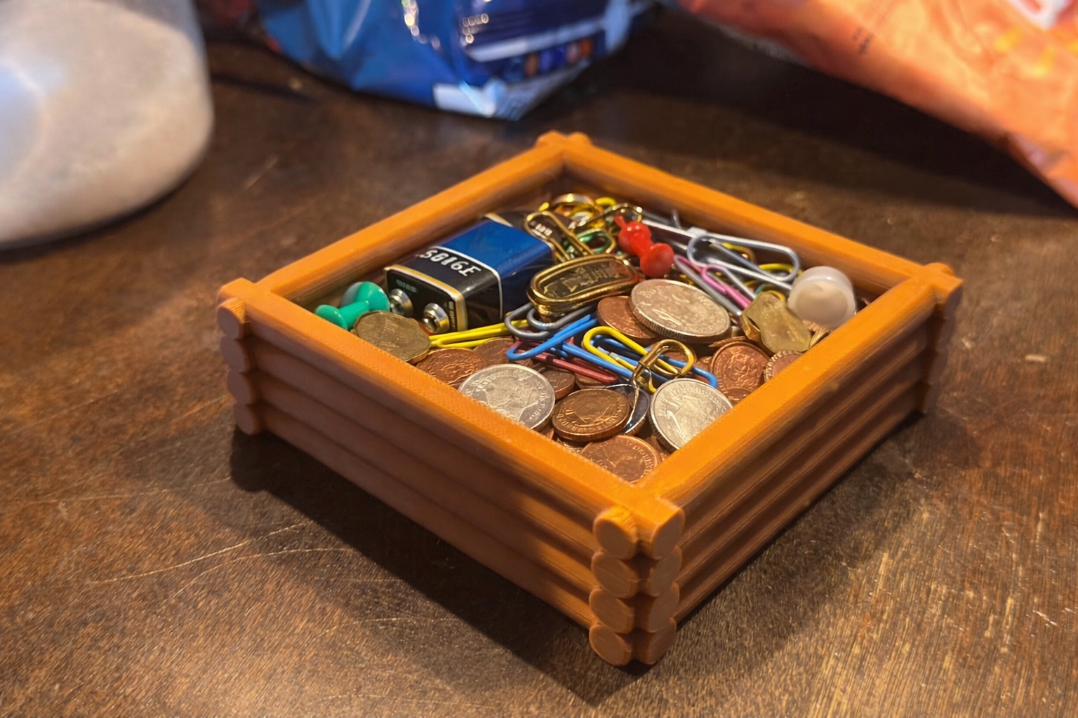 Mini Desktop Log Cabin Sandbox
