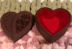Heart-Shaped Flower Box with Soft Felt Lining – Romantic Gift or Keepsake Box