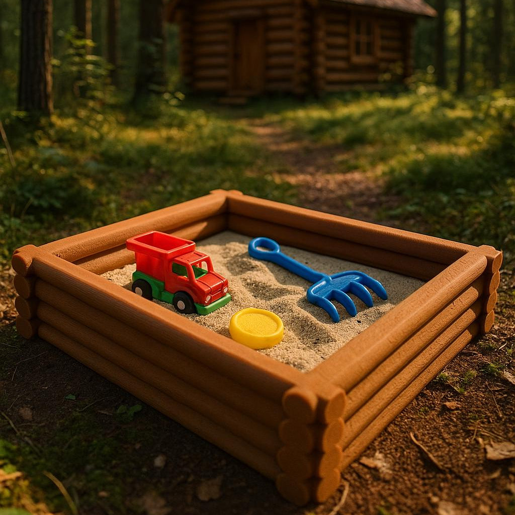 Mini Desktop Log Cabin Sandbox