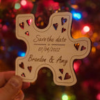 Piece of My Heart - Save the Date Laser Engraved Wooden Cards