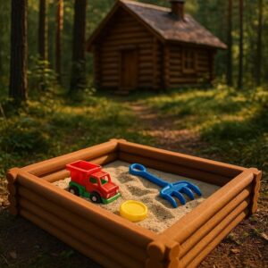 Mini Desktop Log Cabin Sandbox